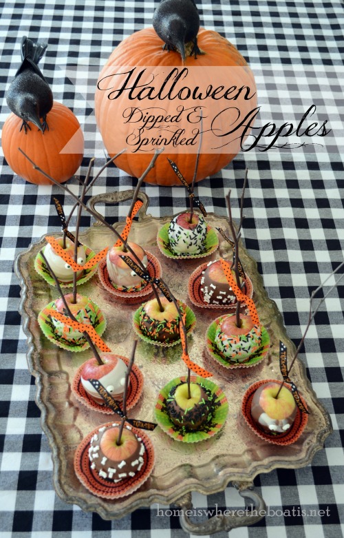 Halloween Dipped & Sprinkled Apples-001